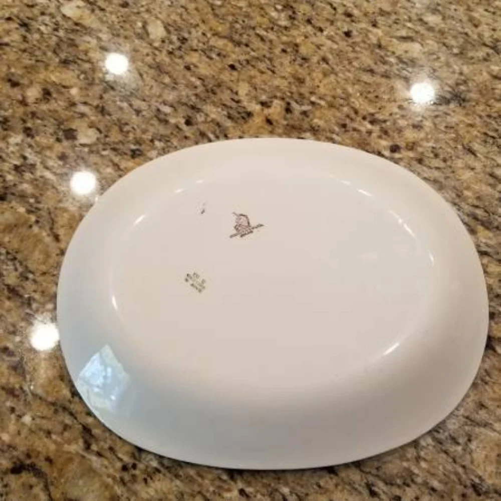 Vintage Pink Hope (Gold Trim) by WEDGWOOD England Oval Serving Platter